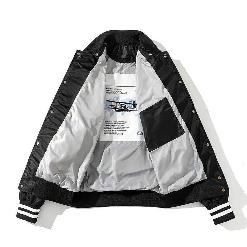 Hip hop baseball jacket mens ed letter streetwear fashionable retro windproof spring and autumn couple 250313