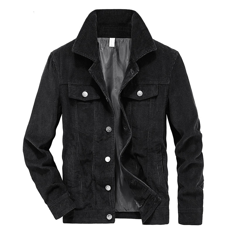 Spring and Autumn Mens Fashion Leisure Outdoor Sports Retro Corduroy Coat Mountain Clothing Cotton Jacket 250313