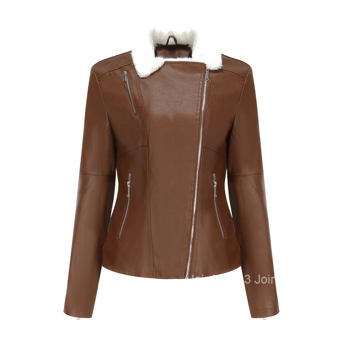 Fashion Autumn and Winter New Fur Integrated Fur Coat Womens Plush Long Sleeve Warm Coat Casual Size