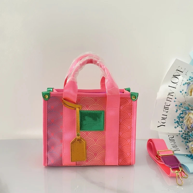 Pink Bag High Capacity Hand Bag Canvas Tote Bag er s Womens Handbag Fashion Shoulder Bag Firmate 250314