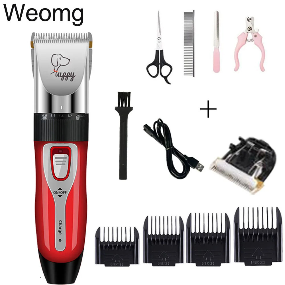 Dog Cat Clipper Hair Clippers Grooming Haircut Pet Shaver Full Set Pets Rechargeable Professional Cutter Shaver Cutting Machine 250314