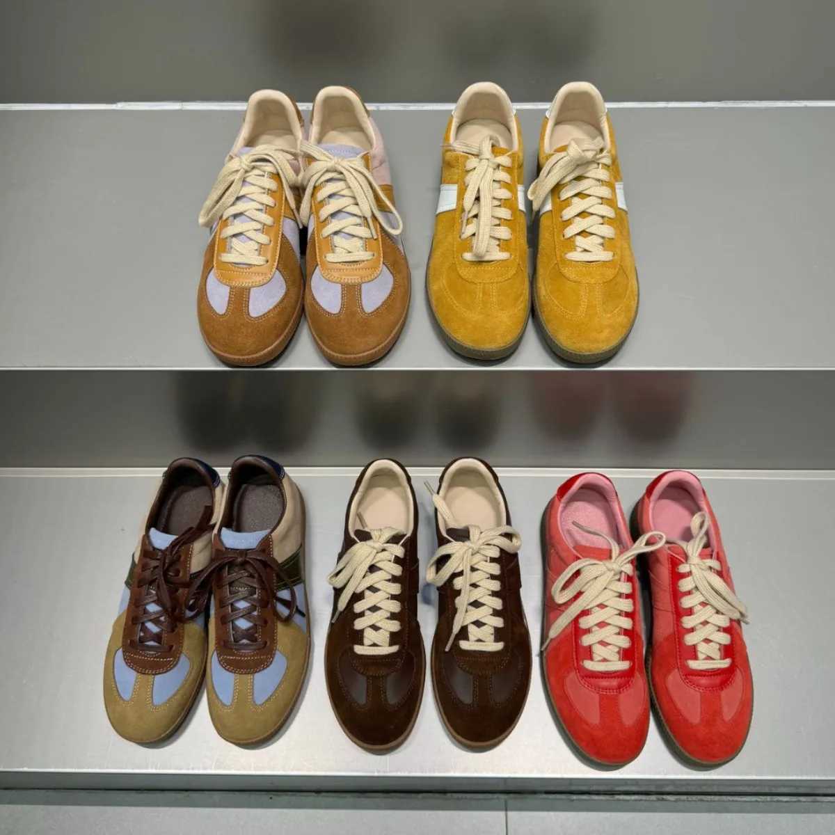 MORAZORA 25 Colors Luxury Women Sneakers Lace Up Retro Cow Suede Leather Flat Sneakers four seasons Casual Flat Shoes Y250315