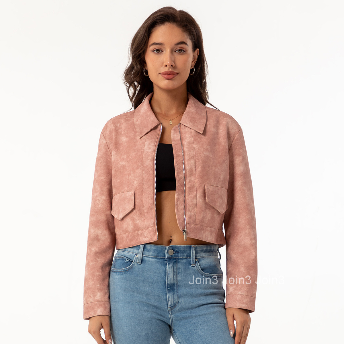 Fashion Spring and Autumn New Thin Leather Jacket Womens Long Sleeve Casual Womens Coat Fashion Leather Jacket Join3
