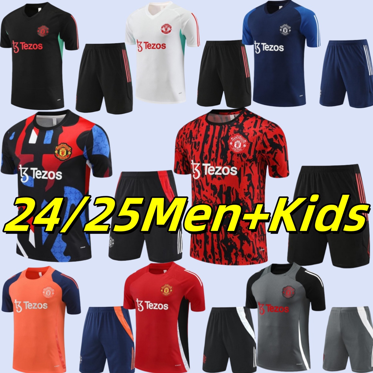 2025 2026RASHFORD ManchesteeSS Kids Football Tracksuit Men Soccer Training wear kit Chandal Entrenamiento Survetement united Tuta Calcio Foot Trainingsanzug 0