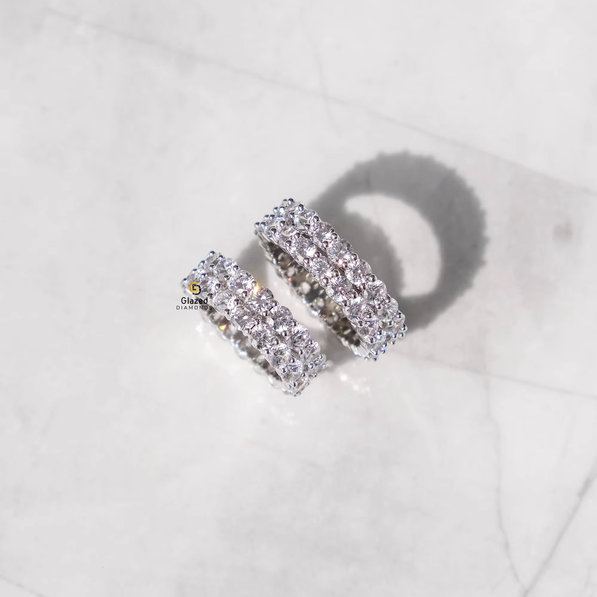 Hip Hop Inspired Fully Iced Out Moissanite Diamond Ring Crafted in 925 Sterling Silver With Enhanced VVS Clarity