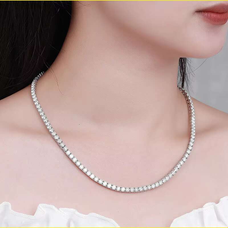 Pure pyroxene high-end necklace classic style sier plated wedding party engagement anniversary