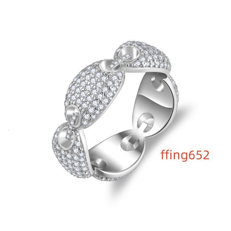 ADODO Jewelry Factory Custom Luxury Hiphop Jewelry 925 Silver VVS Moissanite Diamond Hip Hop Star Ring Iced Out Letter Ring Men