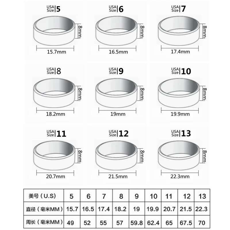 HNSP 316L Stainless Steel Ring For Men 2024 Smooth Rectangular Seal Rings Finger Jewelry Accessories