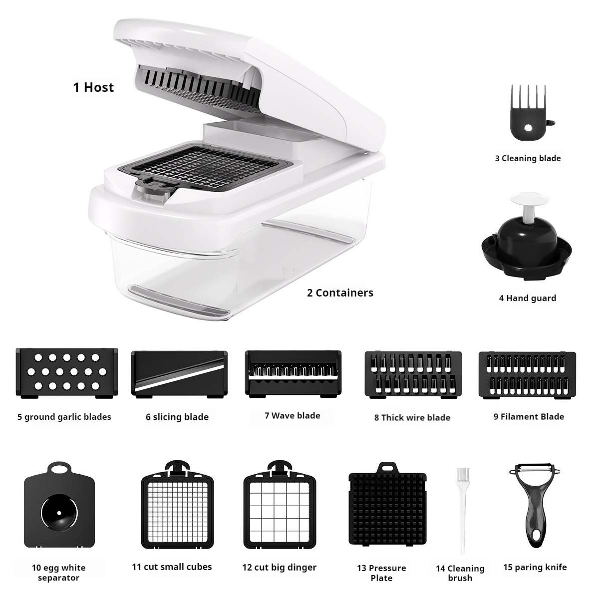 Cross-border exclusive slicer julienne grater cut block dicing artifact vegetable cutter household multifunctional vegetable cutter