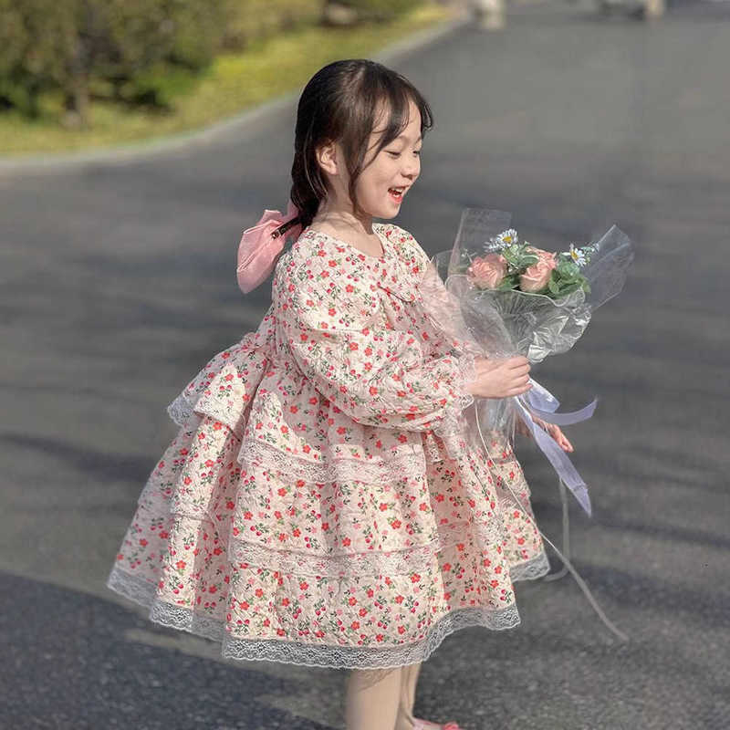 Girl's Dresses Lolita Princess Dress Children's Spring and Autumn 2025 New Long Sleeve Puff Skirt Super Fairy Skirt Spring Girls' Dress