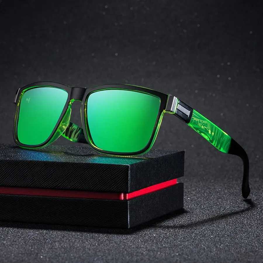 Fashion mens polarized sunglasses luxury brand designer sunglasses retro square driving fishing UV400 mens glasses W250315
