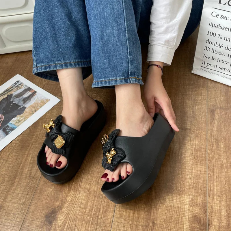 Women Chunky Platform Sandals Casual Anti-slip Slides Summer Wedge Slippers Woman Fashion EVA Outdoor Beach Slippers Flip Flops 250314