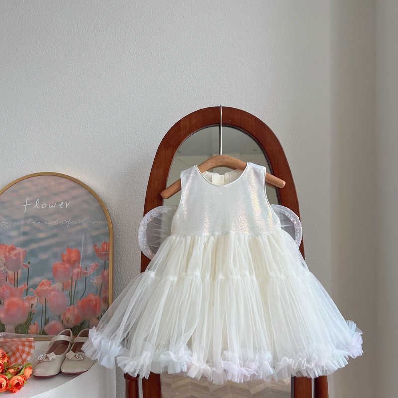 Girl's Dresses Girl's summer super beautiful butterfly wing dress, baby girl's heavy-duty fluffy skirt, princess skirt, fairy inspired 