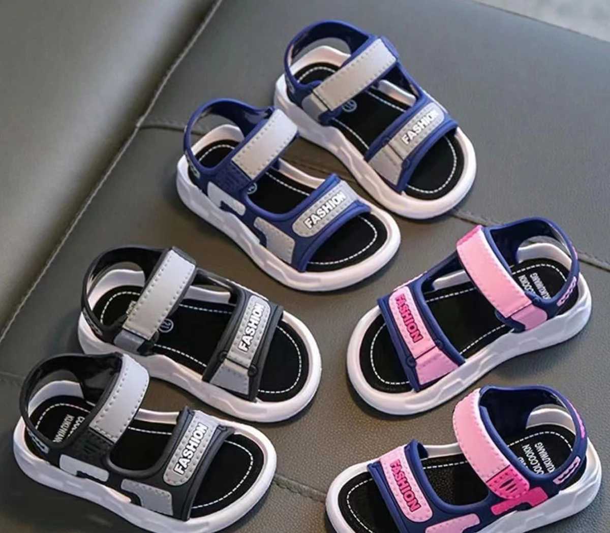 Summer new soft beach shoes small medium and large childrens sports and leisure nylon buckle sandalsT250315
