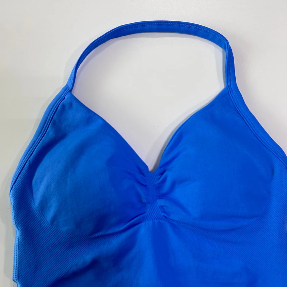 Impact Longline Strappy Gym Top custom backless Clothes womens Scrunch builtin bra with detachable cup yoga vest 250314
