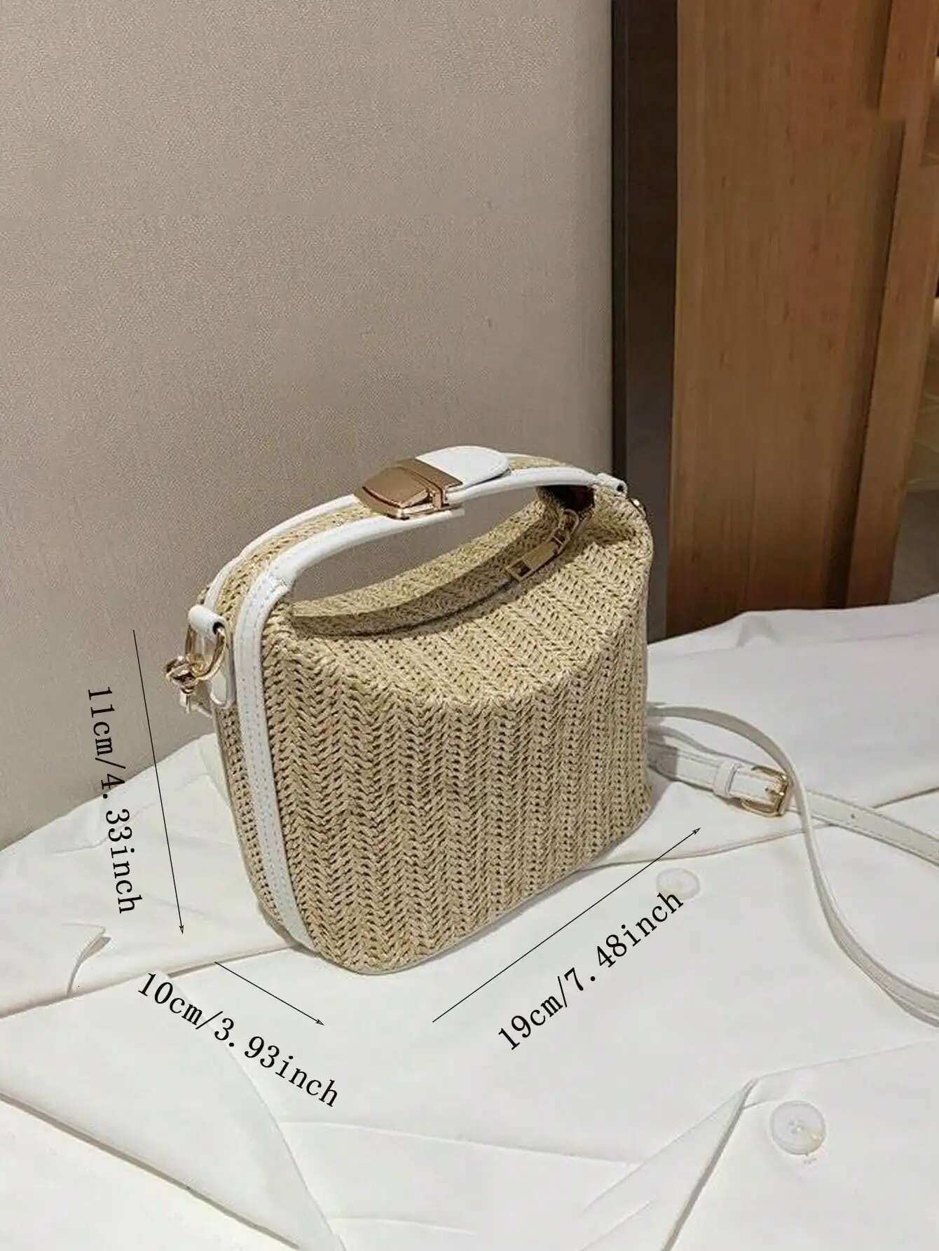 2024 Summer New Grass Weaving Small Casual Women's Handheld One Shoulder Crossbody Bag