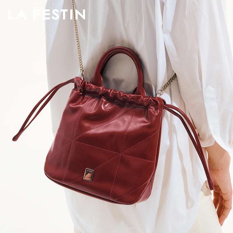 LA FESTIN Original Handbag Designer Chain Popular Bucket Bags Women 2024 Shoulder Crossbody Bag