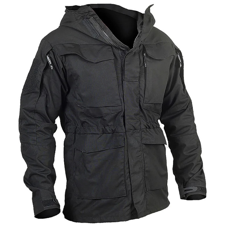 Outdoor Tactical Jacket Mens Autumn And Winter Waterproof Windbreaker Medium Long Camouflage Battlefield Assault Fashion Suit 250312