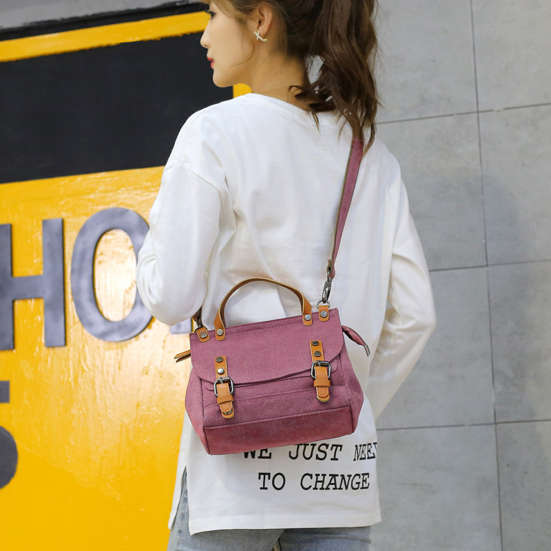Canvas backpack for women, Korean version versatile casual crossbody, trendy women's fashion handbag, shoulder designer