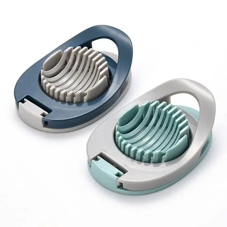 Creative New 2-in-1 Stainless Steel Creative Pi Egg Slicer Egg Sausage Slicer Boat Shape Two Colors
