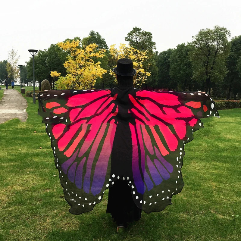 Fashion Butterfly Wing Polyester Beach Towel Corner Scarf Womens Christmas Gift Summer Printed Towel Fashion Womens Clothing 250314