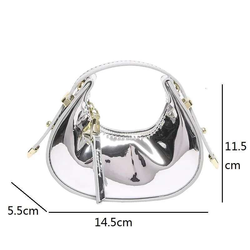 2025 New Shining Patent Leather Handbag, Women's Designer Fashion Mobile Wallet, Women's Lipstick Fashion Children's Bag, Mini Handbag2