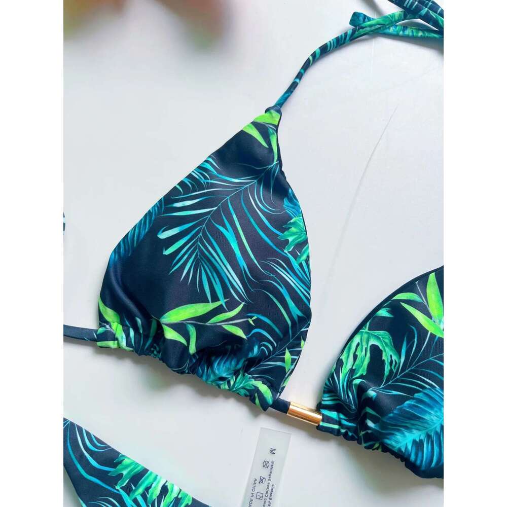 Ruotonsept new sexy printed headband bikini set women's swimsuit two-piece triangular camisole swimsuit Brazilian swimsuit bikini