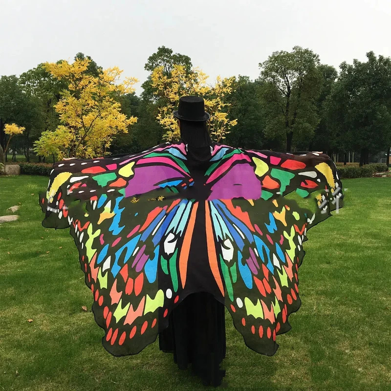 Fashion Butterfly Wing Polyester Beach Towel Corner Scarf Womens Christmas Gift Summer Printed Towel Fashion Womens Clothing 250314