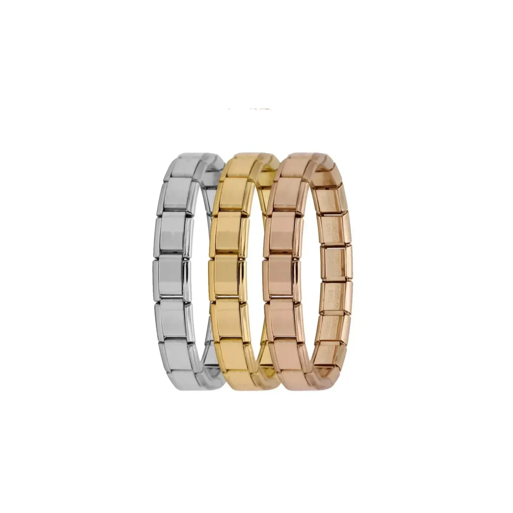 Hapiship Exclusive: Fashionable Italian-Style Charm Bracelet with Secure Elastic Fit and Solid 9mm Stainless Steel Construction