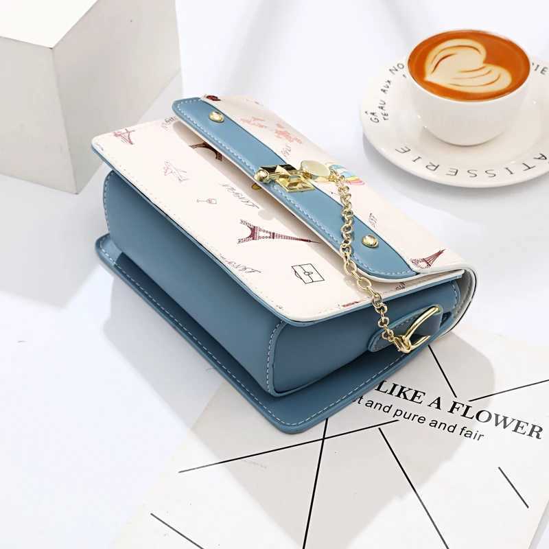 Fashion cross body bag with bandwidth straps square flap design bag with polyester lining casual shoulder bag Y250315