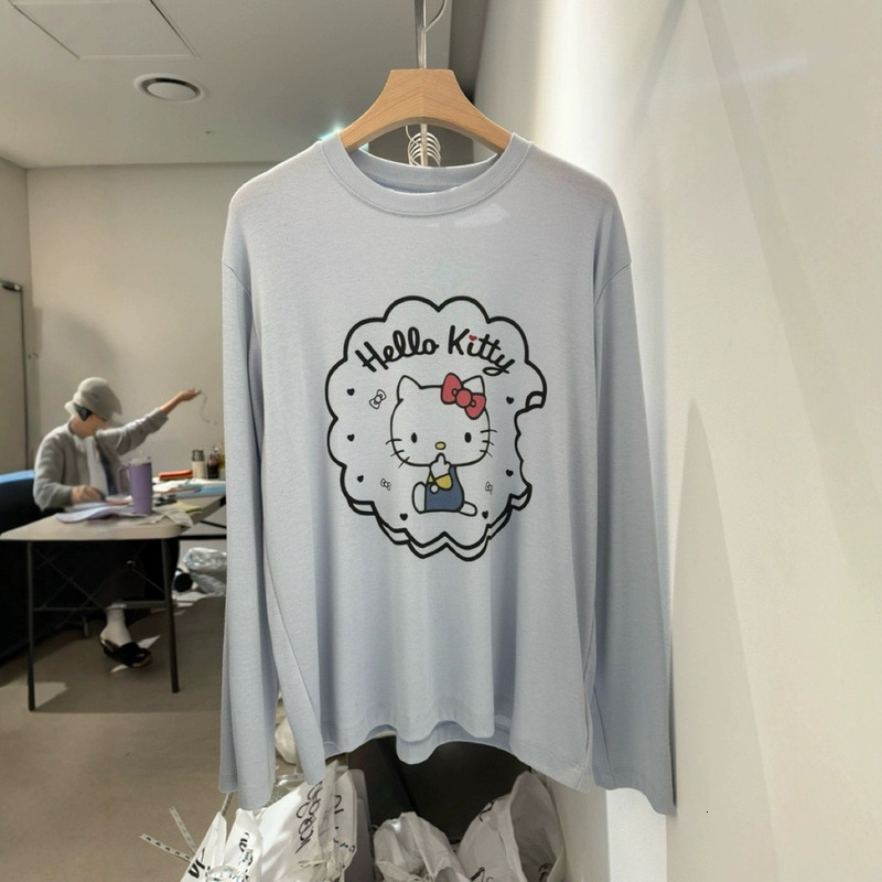 Korean Summer New Cartoon Round Neck Short Sleeve T-Shirt For Women, Loose Ins Style Peppermune