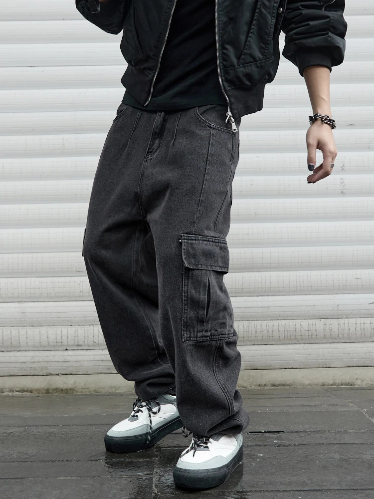 Y2k Baggy Jeans Male Hip Hop Harajuku Trousers Wide Leg Denim Pants Mens Jeans Streetwear Korean Oversize Cargo Pants 250314