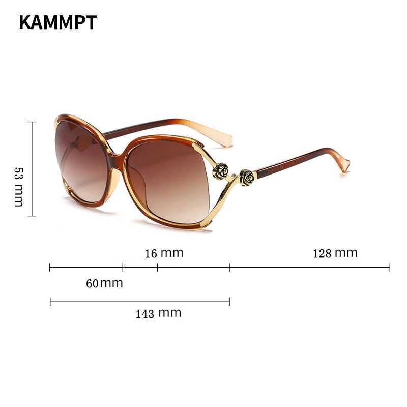 KAMMPT Fashion Red Trend Shadow Flower Chain Design Decoration Womens Sunglasses Outdoor Driving Hiking Womens Sunglasses W250315