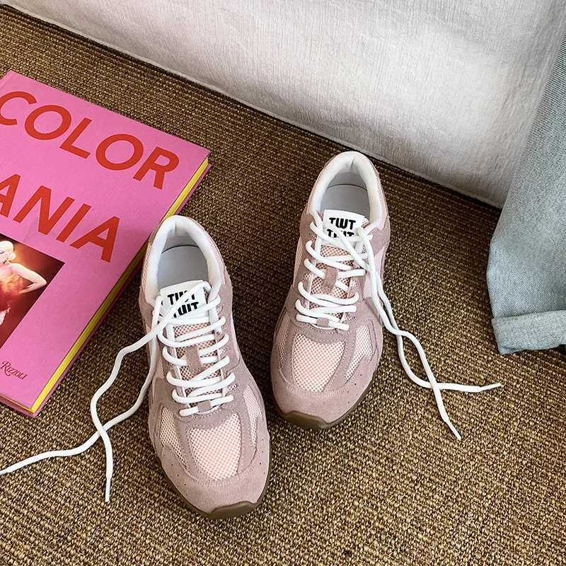 Womens sports shoes spring/summer 2025 new leather retro fashion casual apartment womens lace German training shoes women Y250315