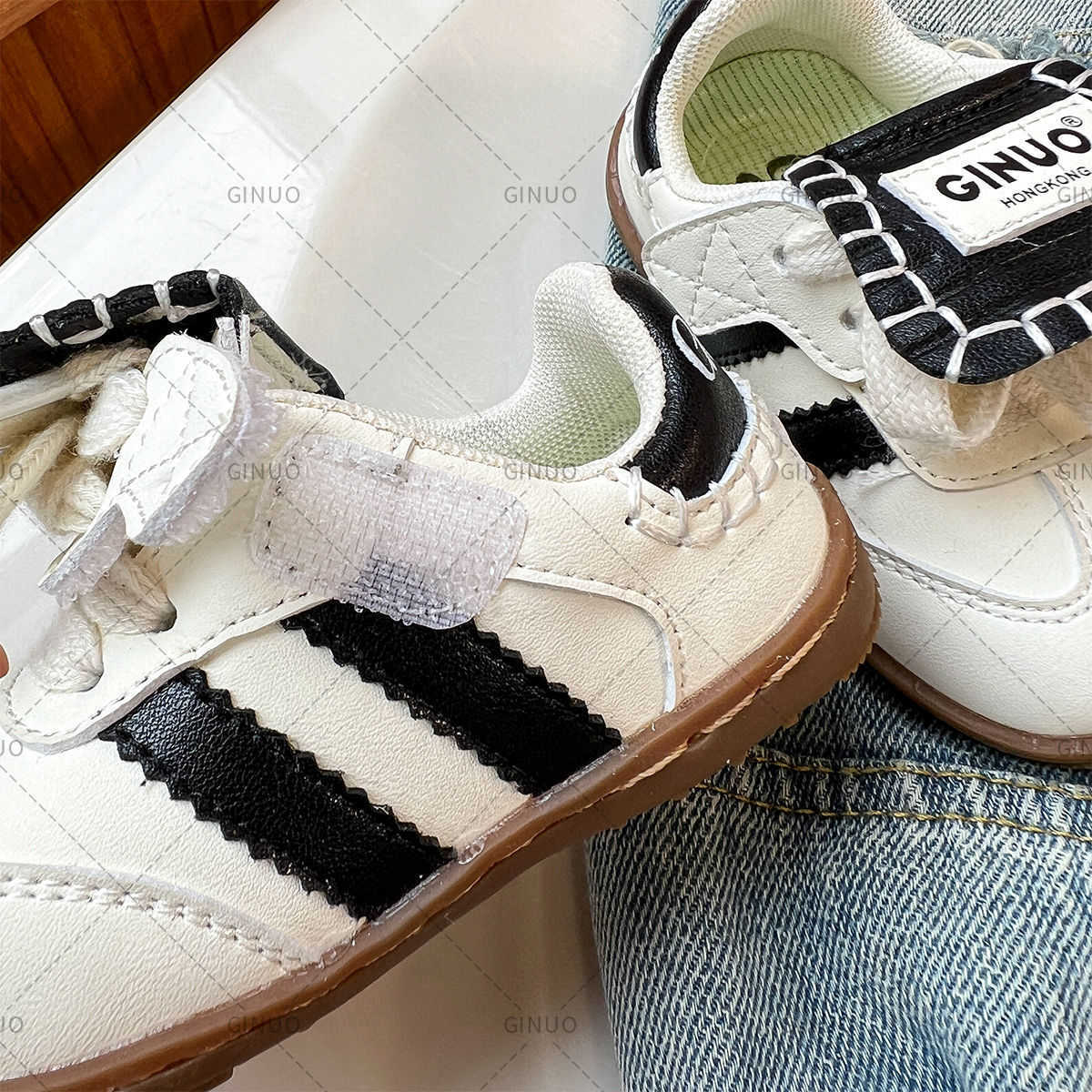 Athletic Outdoor 17-30 Baby board shoes boys white shoes spring and autumn new styles girls moral training shoes baby walking shoesY250314ULHH