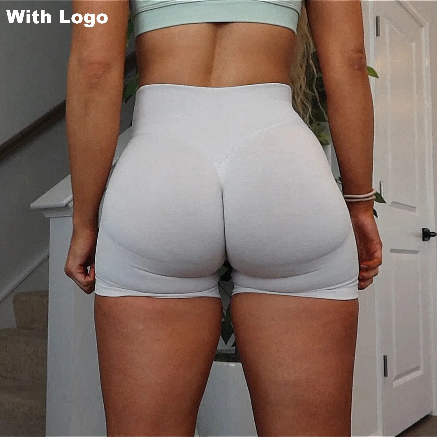 Impact Shorts 45 With Low Waist Seamless Yoga Scrunch Bum Gym Workout Biker Short Stretch Fitness 250314