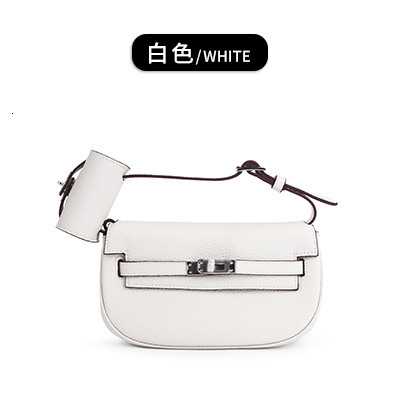 24 New Women's Kelly 2-In-1 Mini Small Waist Leather Multifunctional Saddle Crossbody Bag