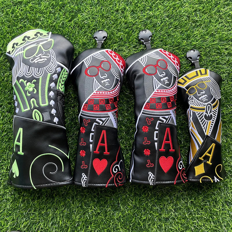 Kings and queens and knights Golf Club Wood Headcovers Driver Fairway Woods Hybrid Cover Pographing in kind fast delivery 250314