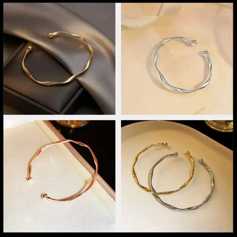 Vintage Cuff Bracelet Womens Open Bracelet Minimalist Twisted Bracelet Jewelry Mom Wife Girl Birthday GiftXJ250315