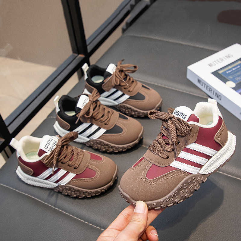 Athletic Outdoor Childrens sports shoes 2025 new n version girls single shoes casual shoes soft soled boys running shoes versatileY250314VAZF S251027