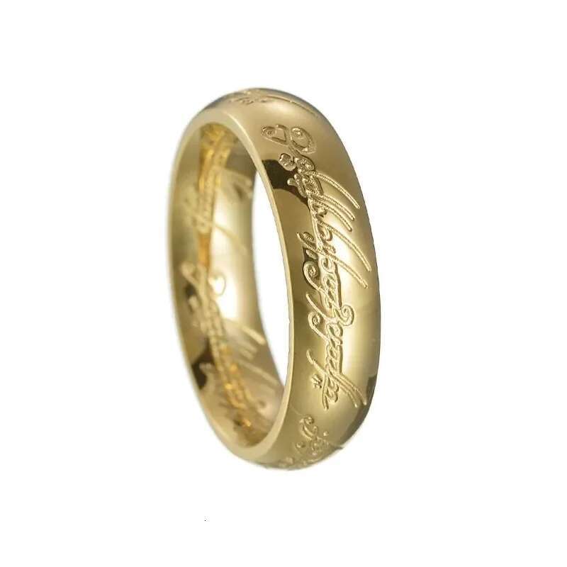 European American Popular Stainless Lord of The Rings Men's and Women's Non Fading Titanium Steel Trendy Jewelry