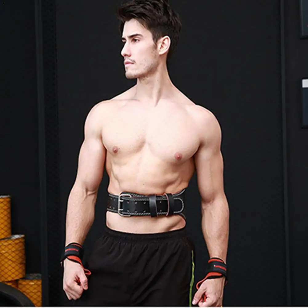Leather Weightlifting Belt Gym Fitness Crossifit Dumbbell Barbell Powerlifting Back Support Power Training Weight Lifting 250314