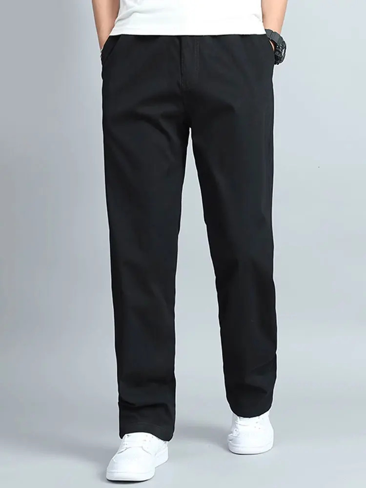 Outdoor fashion pants for men casual drawstring with multiple pockets and wide legs fashionable summer slim 250313