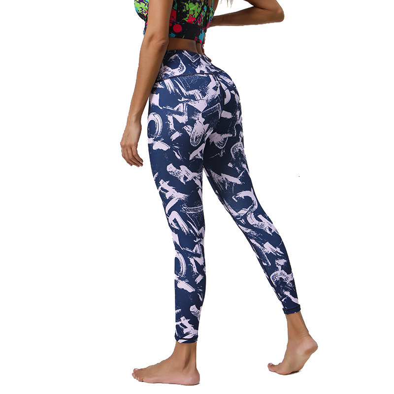 NEW leggings Yoga Summer Thin Women's Printed High Waist Elastic Sports Fitness Pants tracksuit