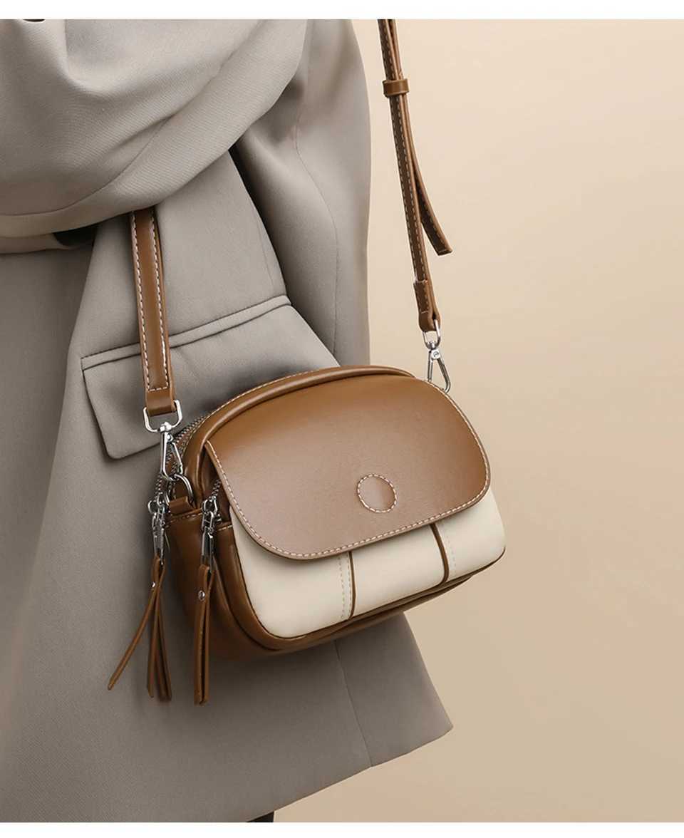 Fashionable and minimalist womens crossbody bag womens small bag casual small round bag single shoulder crossbody bag Y250315