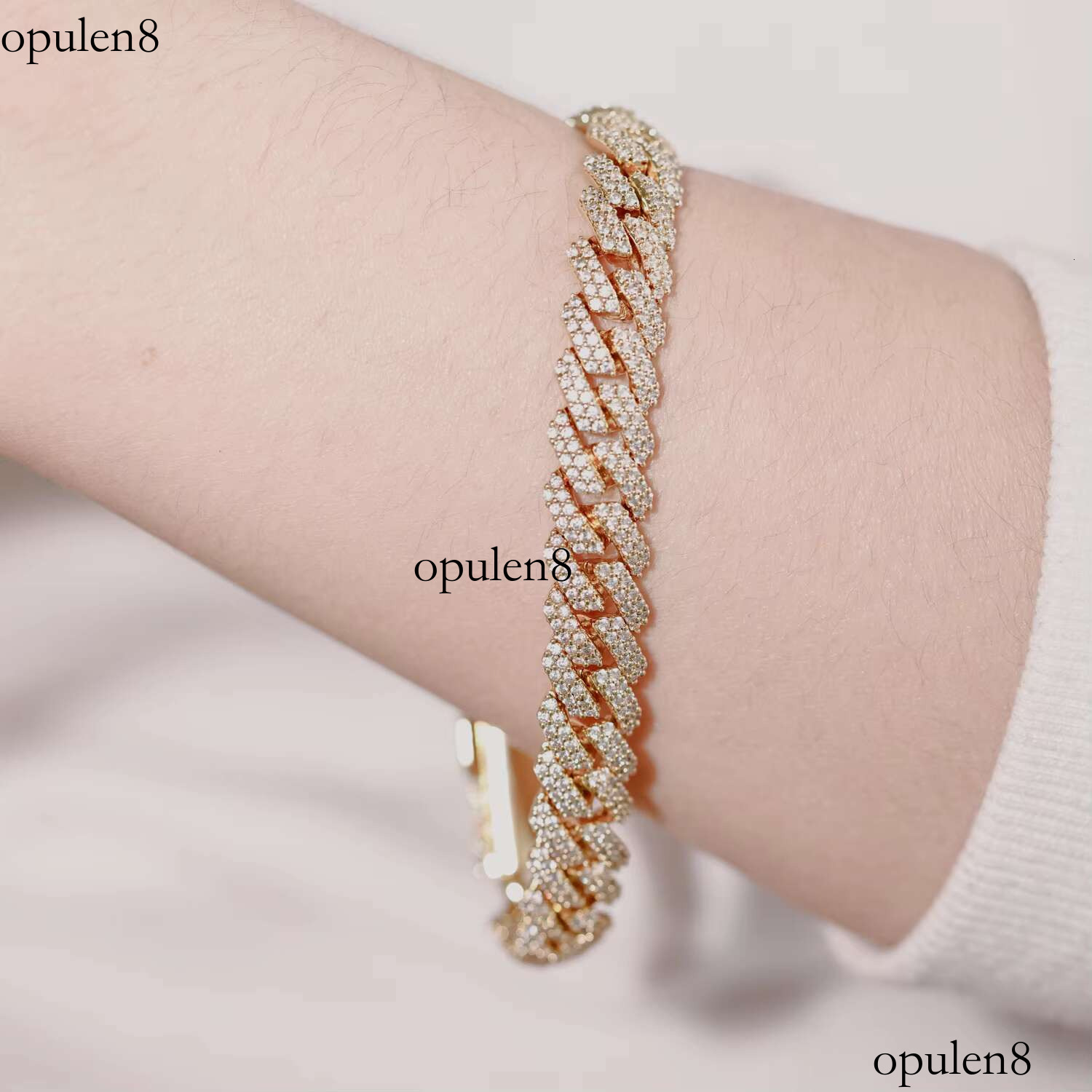 2025 Miami Cuban k Wedding Jewelry Set Moissanite Bracelet & Bangle Hip Hop Style