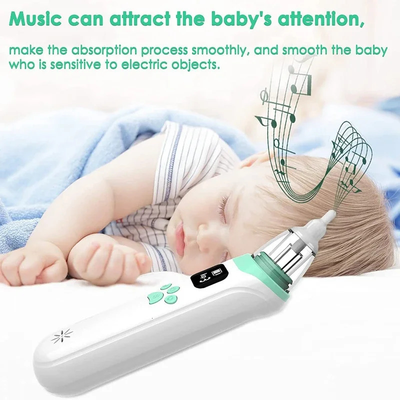 Electric baby nose cleaner with 3 silicone tips adjustable suction electric childrens nose sprayer safe convenient and low noise 250314