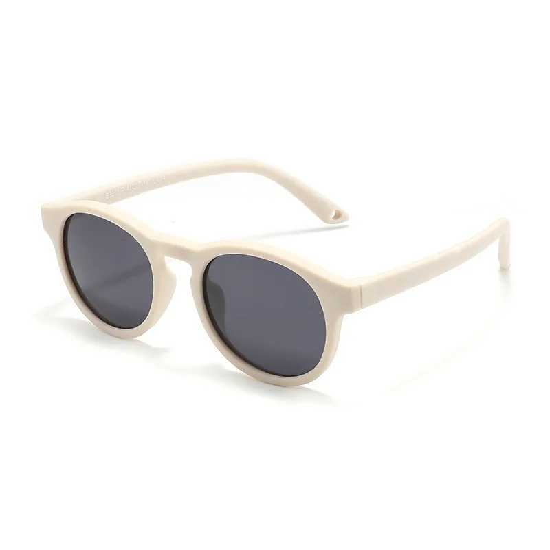 Boys and girls baby glasses UV400 small circularly polarized childrens sunglasses Sile flexible and safe 0-3 year old childrens glasses W250315