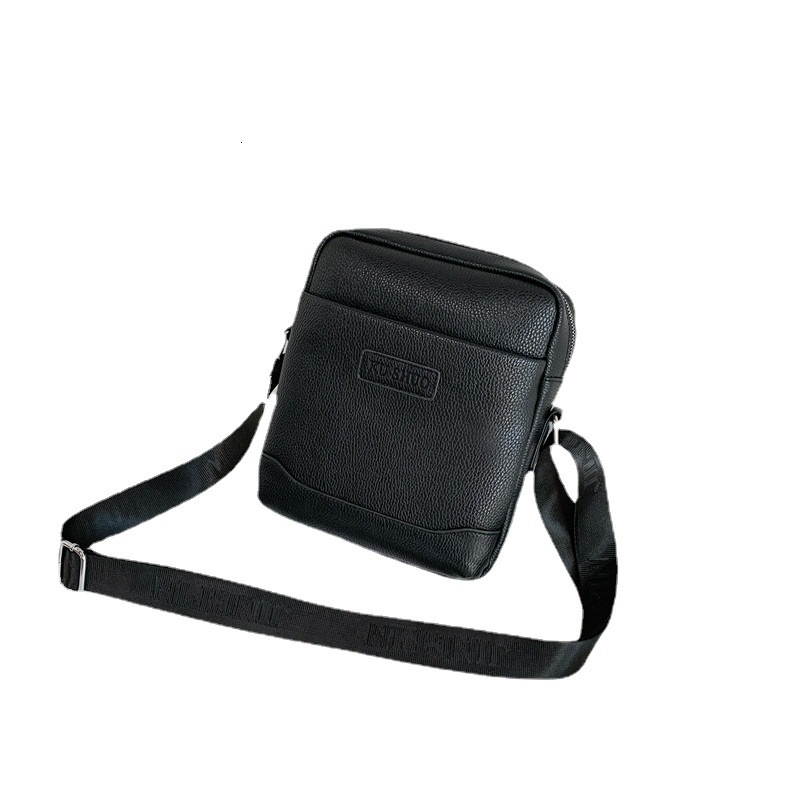 Men's backpack casual single crossbody PU leather business small shoulder trendy fashion large capacity multi compartment men's designer bag