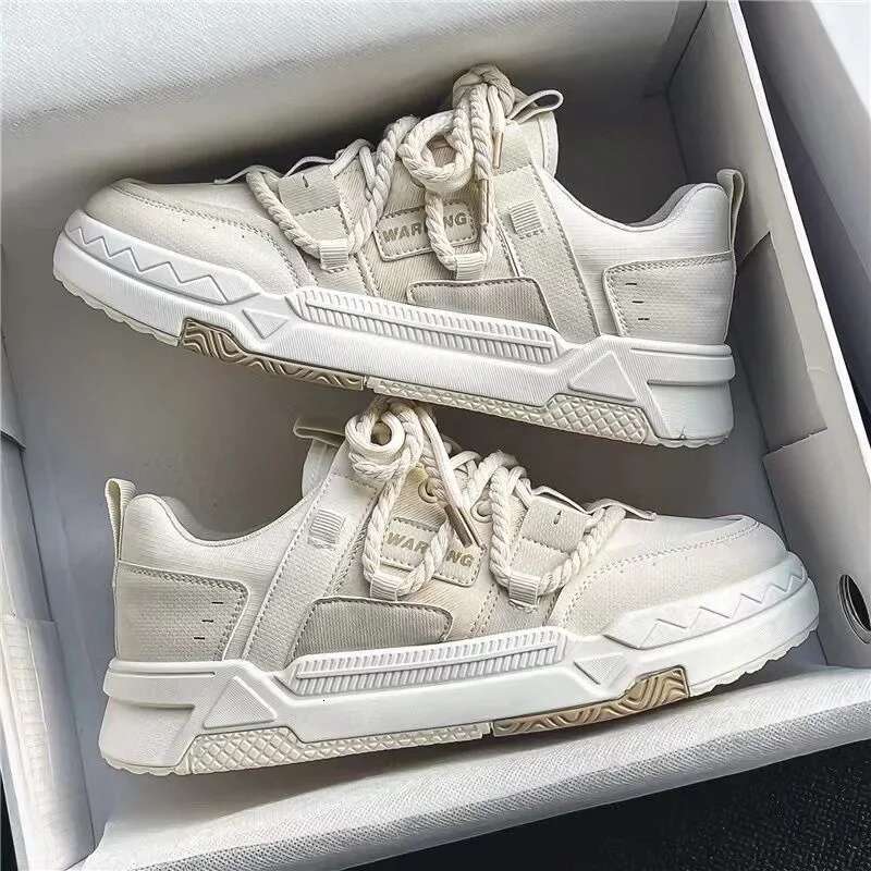 2025 New Skateboard Canvas Comfortable Thick Bottom Designer Trendy Fashion Platform Men's Casual Vulcanized Shoes Sports Shoes Student Shoes